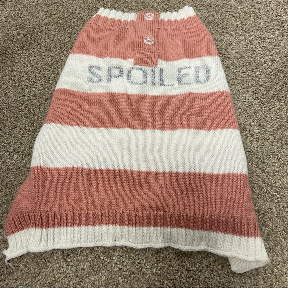 Vibrant Life Winter Dog Clothes‎ Spoiled Pink Sweater, Small